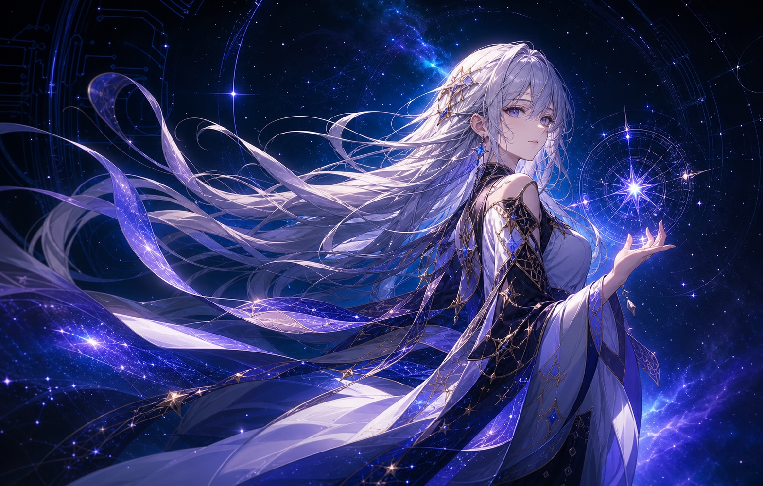 Anime character artwork being edited in LetsWobble